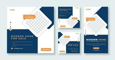 Home Rent Sale Social Media Post for Online Marketing Promotion Banner, Story and Web Internet Ads Flyer vector