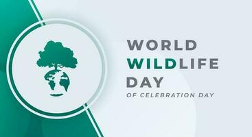 World Wildlife Day Celebration Vector Design Illustration for Background, Poster, Banner, Advertising, Greeting Card