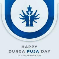 Happy Durga Puja Day Celebration Vector Design Illustration for Background, Poster, Banner, Advertising, Greeting Card