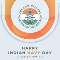 Indian Navy Day Celebration Vector Design Illustration for Background, Poster, Banner, Advertising, Greeting Card