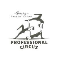 Circus label isolated on white background vector