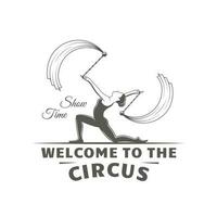 Circus label isolated on white background vector