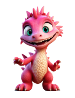 Happy cute baby spinosaurus, cute cartoon dinosaur ai generated image. High quality ai image png