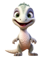 Happy cute baby velociraptor, baby dinosaur ai generated image. High quality ai image png