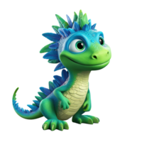 Cartoon style dinosaur, Cute cartoon dinosaur ai generated image. High quality ai image png