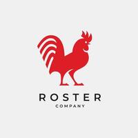 Rooster logo and icon, minimal logo vector