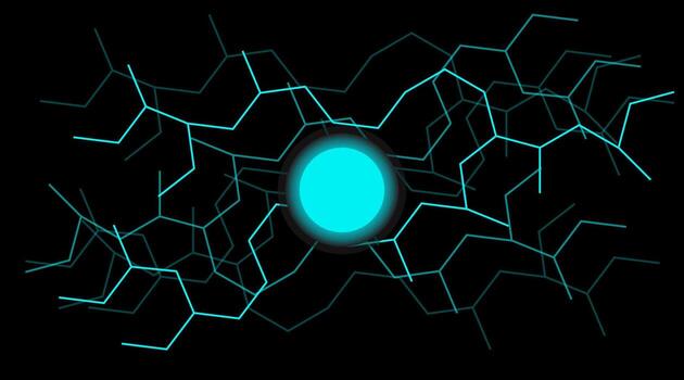 Modern abstract background, Molecular structure, Vector design