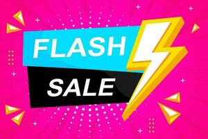 Flash sale offer template. Vector design