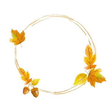 otoño antecedentes. minimalista guirnalda con bayas. marco para tu texto. hoja otoño bandera. vector ilustración