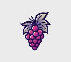 Grape fruit cartoon vector illustration