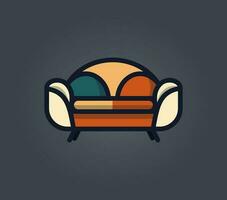 Simple chair design vector illustration