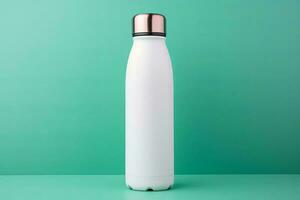 white reusable water bottle photo
