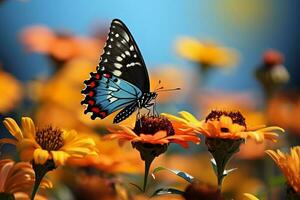 fascinante macro imagen de un pequeño mariposa foto