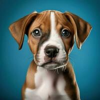 Adorable puppy solo portrait photo