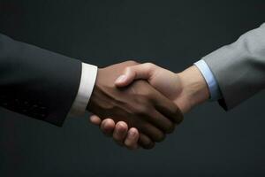 Closeup of a business handshake photo