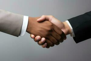 Closeup of a business handshake photo