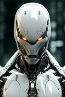 Anthropomorphic robot indoors photo