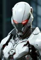Anthropomorphic robot indoors photo