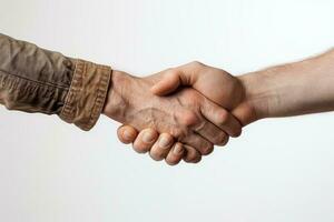 Closeup of a business handshake photo