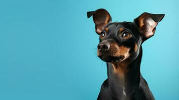 Cute dog portrait in a studio photo