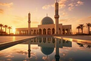 Modern Architecture of Islamic Mosque photo