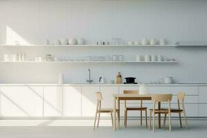modern kitchen room with furniture photo