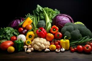 front view of vegetables photo