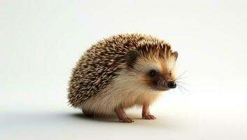 Adorable hedgehog on studio background photo