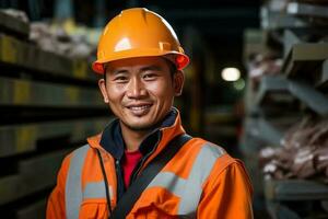 Building sector and industrial workers concept photo