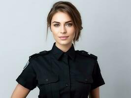 joven policía mujer foto