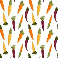 Vector pattern with colorful carrots
