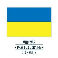 No war in Ukraine. Save Ukraine. Pray for Ukraine peace. Vector illustration