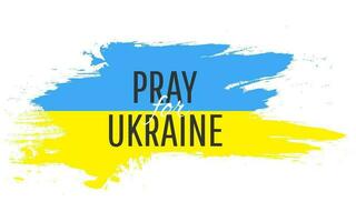 No war in Ukraine. Save Ukraine. Pray for Ukraine peace. Vector illustration