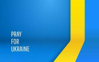 Ucrania bandera en azul fondo. orar para Ucrania paz. No guerra en Ucrania. vector ilustración