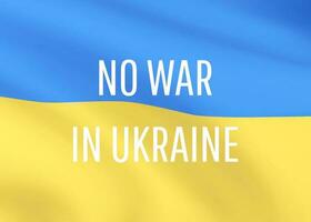 No war in Ukraine. Save Ukraine. Pray for Ukraine peace. Vector illustration