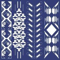 Set of Futuristic element design. Retro futuristic pattern design vector