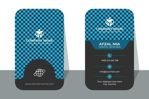 Creative and Clean Business Card Template. Flat Design Vector Illustration. Stationery Design