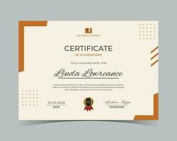 set modern certificate template with flow lines ornament and modern pattern background. Free Vector