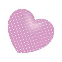 Vector Balloon Pink Paper Hearts Shape on White Background. Love Concept.