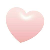 Vector Balloon Pink Paper Hearts Shape on White Background. Love Concept.