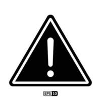 Caution warning flat icon. vector