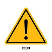 Caution color flat icon. vector