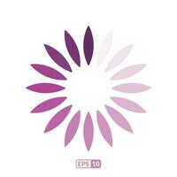 Refresh leaves design purple color icon. vector
