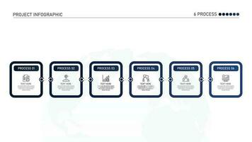 infografía cuadrado diseño con íconos y 6 6 opciones o pasos. vector