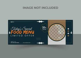 Special Food Menu Fb Cover vector