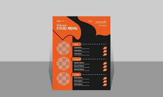 Creative Delicious Food Menu Design Restaurant Vector