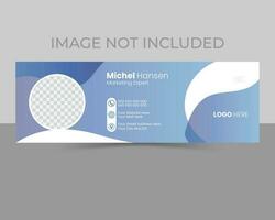 Creative E-mail Signature Design Template vector