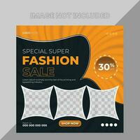 Creative Special Fashion Sale Social Media Post vector