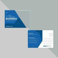 Minimal Business Postcard Design Template vector