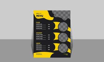 Creative Delicious Food Menu Design Restaurant Vector